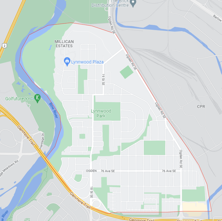 A Google map of Ogden Community (Ogden Pharmacy)